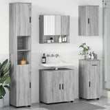 vidaXL Bathroom Furniture Set with Drawer 5 pcs White Engineered Wood & Metal