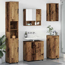 vidaXL Bathroom Furniture Set with Drawer 5 pcs White Engineered Wood & Metal