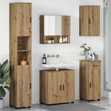 vidaXL Bathroom Furniture Set with Drawer 5 pcs White Engineered Wood & Metal