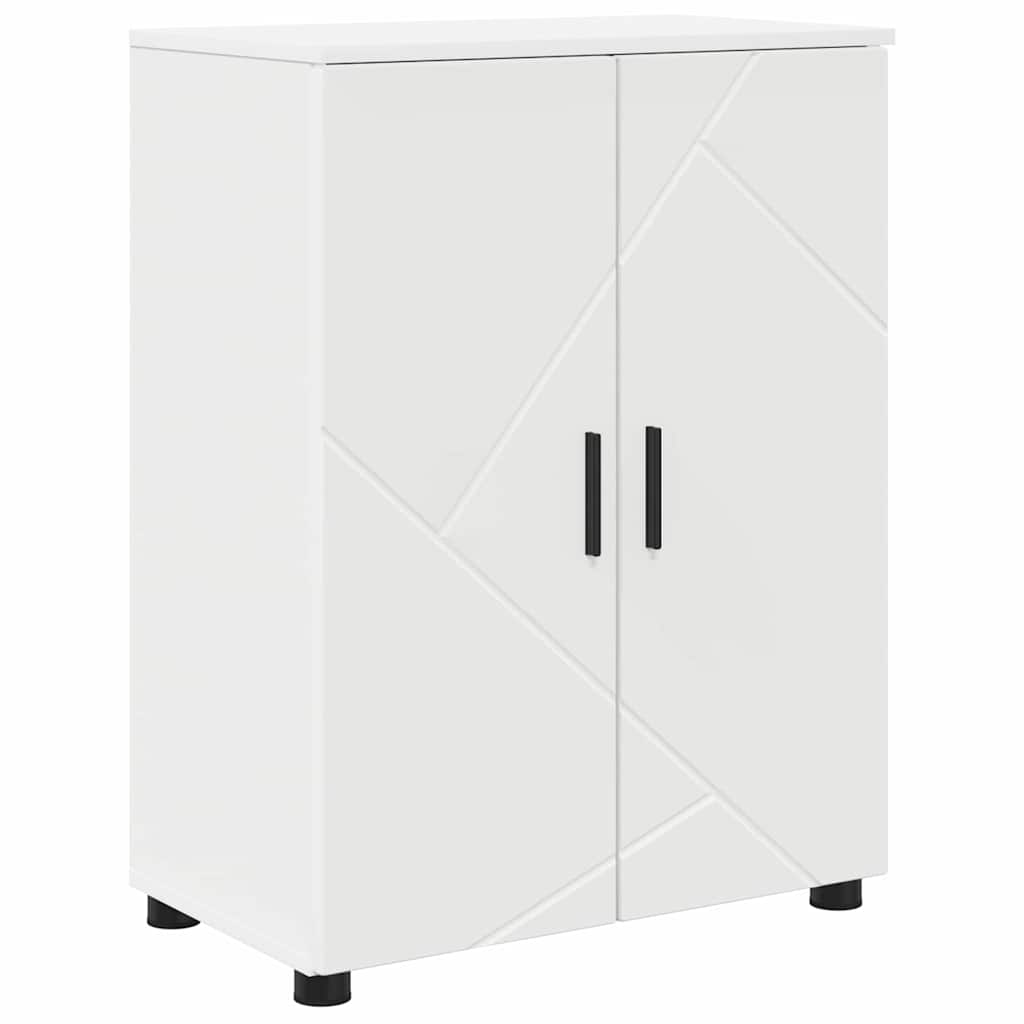 vidaXL Badkamermeubel Set met opslag 4 pcs Wit Bewerkt hout & Metaal