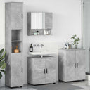 vidaXL Badkamermeubel Set met opslag 4 pcs Wit Bewerkt hout & Metaal