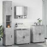 vidaXL Badkamermeubel Set met opslag 4 pcs Wit Bewerkt hout & Metaal