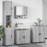 vidaXL Badkamermeubel Set met opslag 4 pcs Wit Bewerkt hout & Metaal