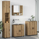 vidaXL Badkamermeubel Set met opslag 4 pcs Wit Bewerkt hout & Metaal