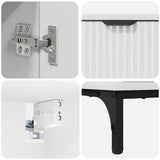 vidaXL Badkamermeubel Set met lade Wit Samengesteld hout, metaal