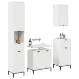 vidaXL Badkamermeubel Set met lade Wit Samengesteld hout, metaal