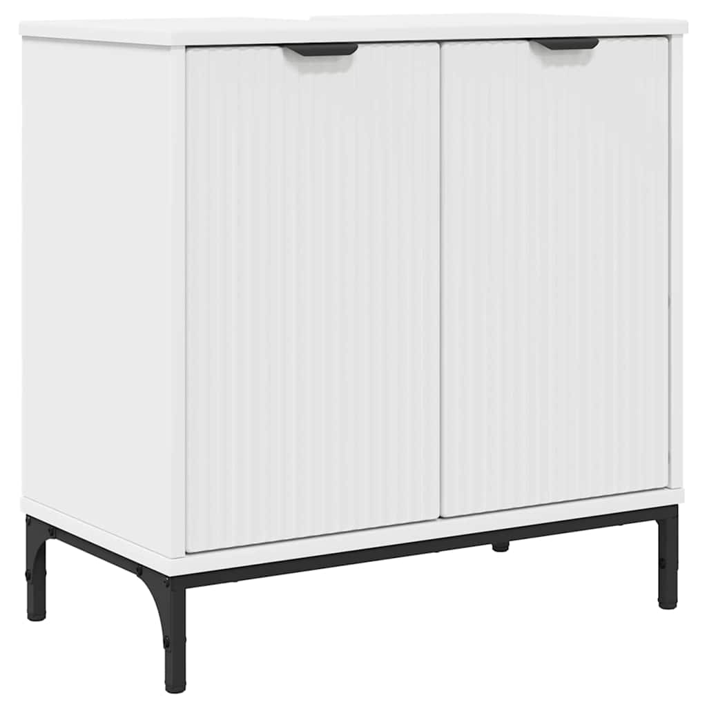 vidaXL Badkamermeubel Set met lade Wit Samengesteld hout, metaal