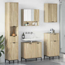 vidaXL Badkamermeubel Set met lade Wit Samengesteld hout, metaal