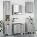 vidaXL Badkamermeubel Set met lade Wit Samengesteld hout, metaal