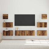 vidaXL 7-delige Tv-meubelset bewerkt hout wit