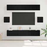 vidaXL 7-delige Tv-meubelset bewerkt hout wit