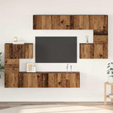 vidaXL 8-delige Tv-meubelset bewerkt hout wit