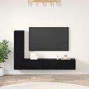 vidaXL 4-delige Tv-meubelset bewerkt hout wit