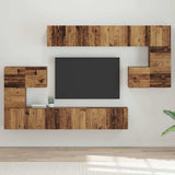 vidaXL 8-delige Tv-meubelset bewerkt hout wit