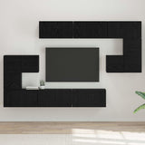 vidaXL 8-delige Tv-meubelset bewerkt hout wit
