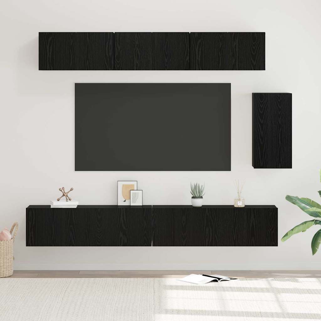 vidaXL 7-Piece TV Cabinet Set Engineered Wood White