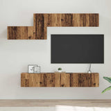 vidaXL 7-Piece TV Cabinet Set Engineered Wood White