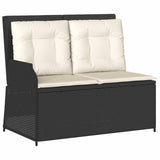 vidaXL Tuinbank Zwart poly rattan