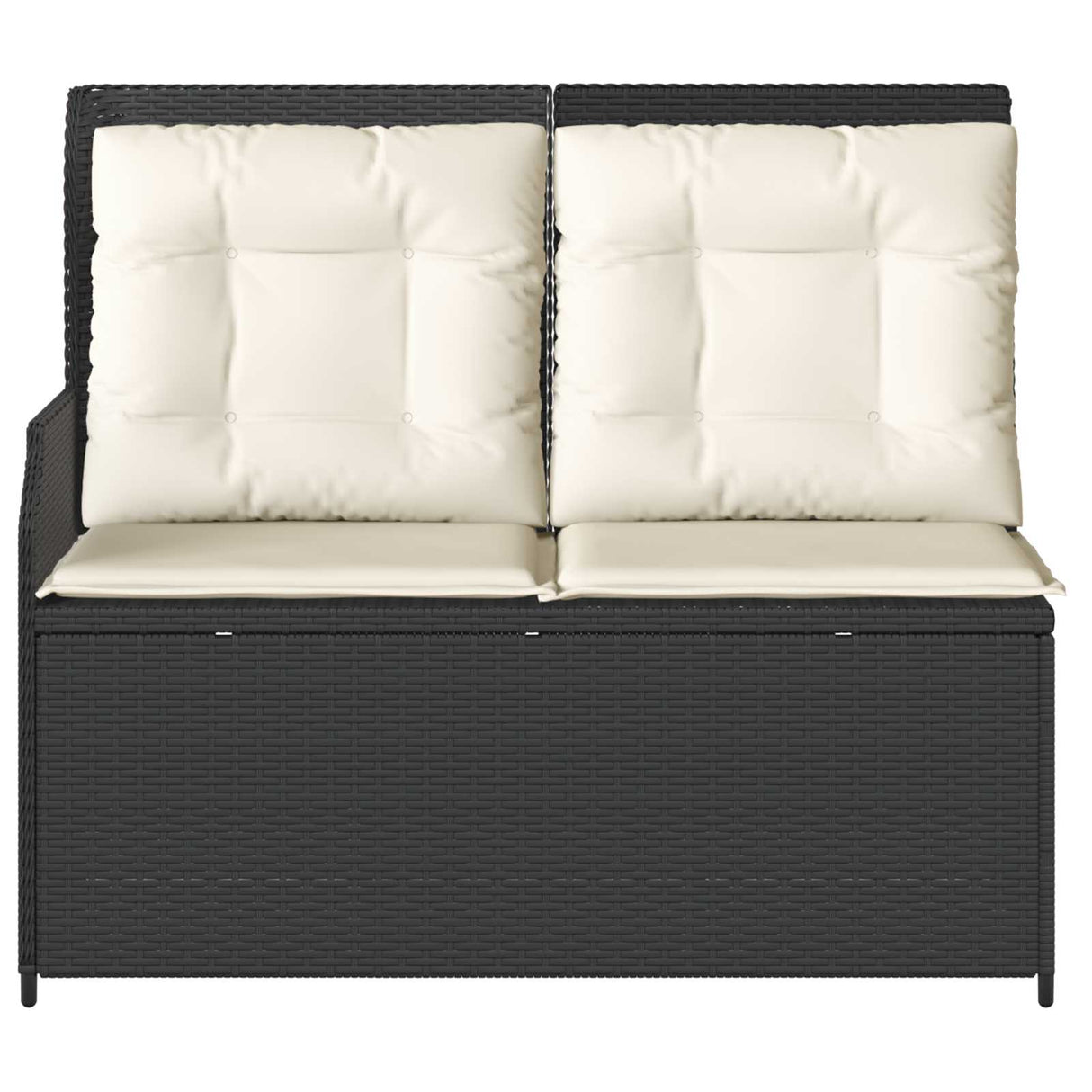 vidaXL Tuinbank Zwart poly rattan