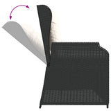 vidaXL Tuinbank Zwart poly rattan
