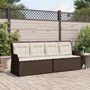 vidaXL Tuinbank Zwart poly rattan