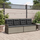 vidaXL Tuinbank Zwart poly rattan
