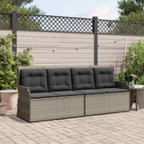 vidaXL Tuinbank Zwart poly rattan