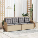 vidaXL Tuinbank Zwart poly rattan