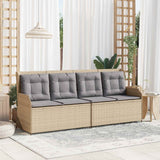 vidaXL Tuinbank Zwart poly rattan