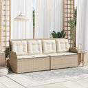 vidaXL Tuinbank Zwart poly rattan