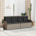vidaXL Tuinbank Zwart poly rattan