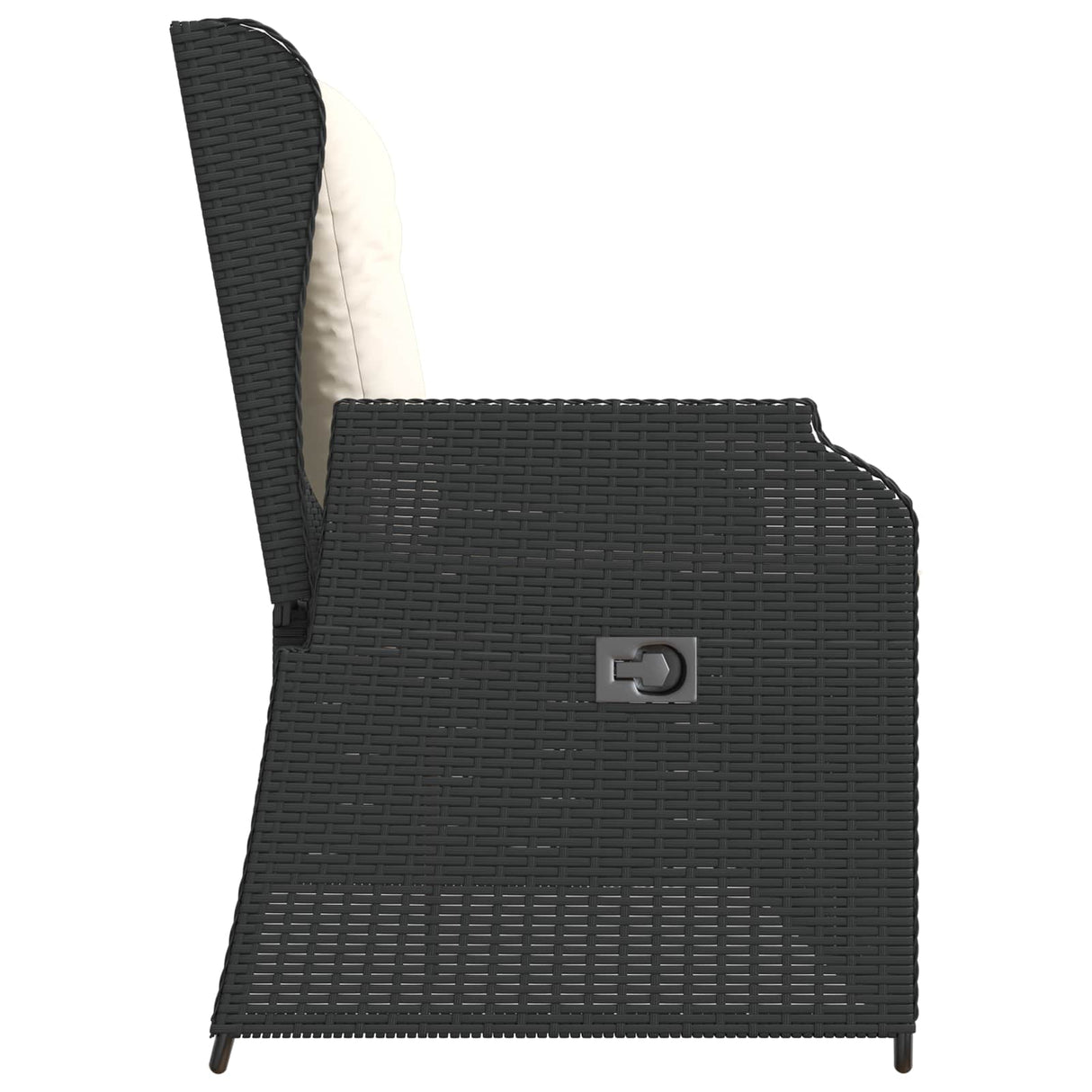 vidaXL Garden Bench Black poly rattan