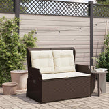 vidaXL Garden Bench Black poly rattan