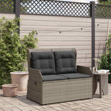 vidaXL Garden Bench Black poly rattan