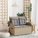 vidaXL Garden Bench Black poly rattan