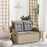 vidaXL Garden Bench Black poly rattan