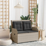 vidaXL Garden Bench Black poly rattan