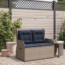 vidaXL Garden Bench Black poly rattan