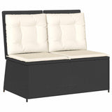 vidaXL Tuinbank Zwart poly rattan
