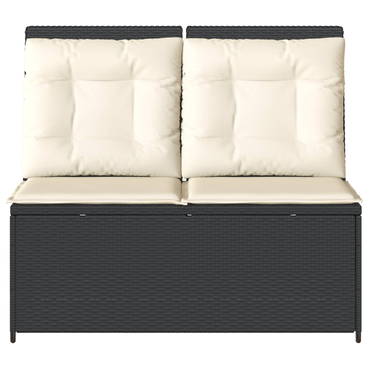 vidaXL Tuinbank Zwart poly rattan