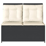 vidaXL Tuinbank Zwart poly rattan