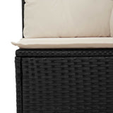 vidaXL Tuinbank Zwart poly rattan