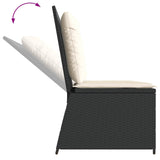 vidaXL Tuinbank Zwart poly rattan
