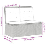 vidaXL Tuinbank Zwart poly rattan