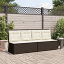 vidaXL Tuinbank Zwart poly rattan
