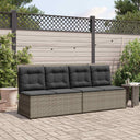 vidaXL Tuinbank Zwart poly rattan