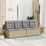 vidaXL Tuinbank Zwart poly rattan