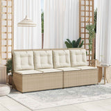 vidaXL Tuinbank Zwart poly rattan