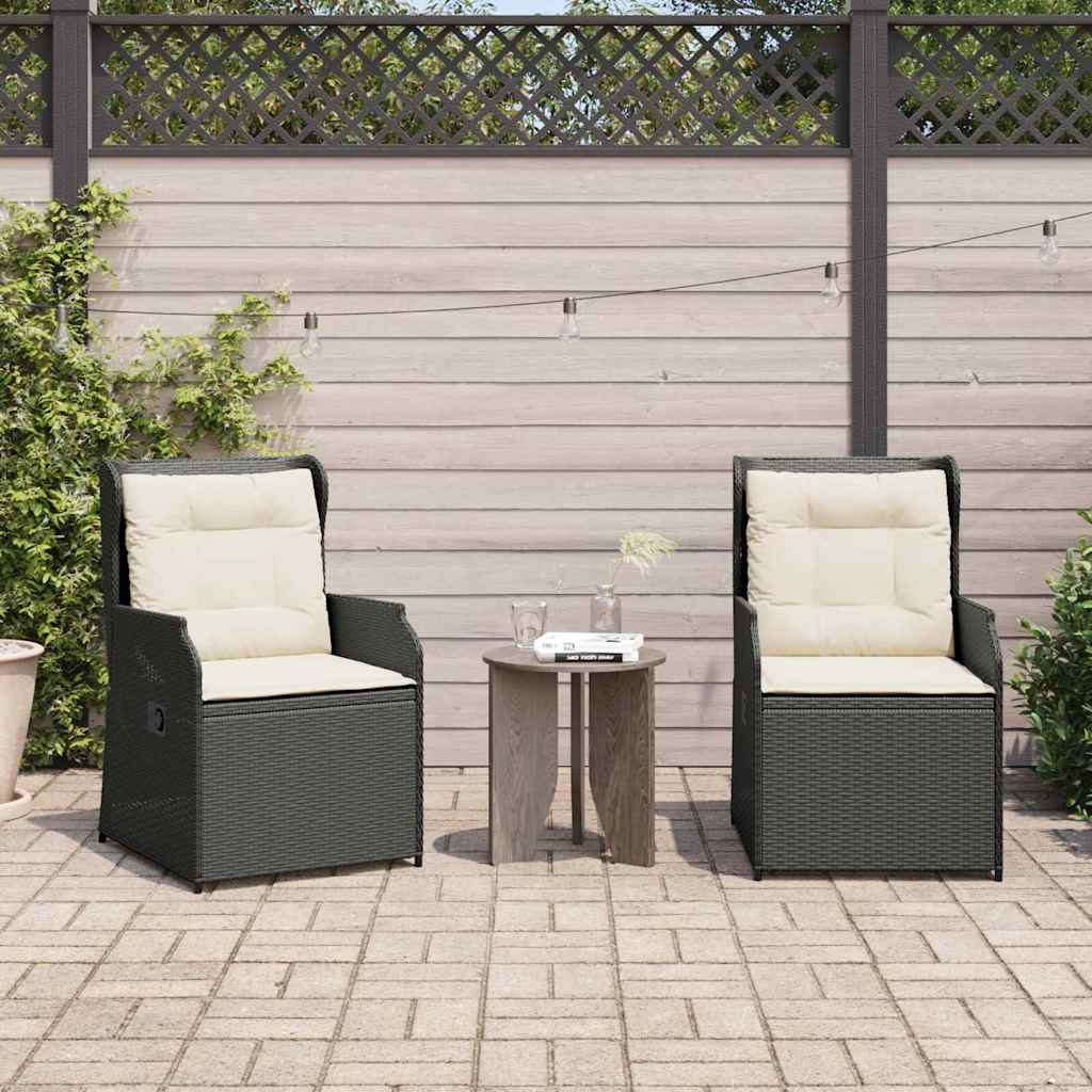 vidaXL Garden Bench 2 pcs Brown poly rattan