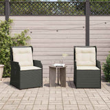 vidaXL Garden Bench 2 pcs Brown poly rattan